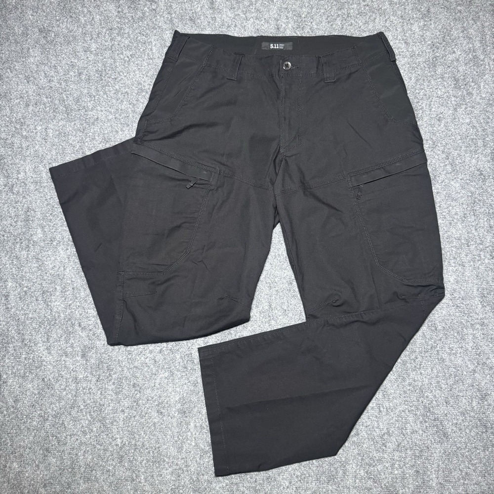 5.11 Tactical Apex Pants Men 36x29 Black Cargo Ripstop Outdoor Hiking 74434 ABR
